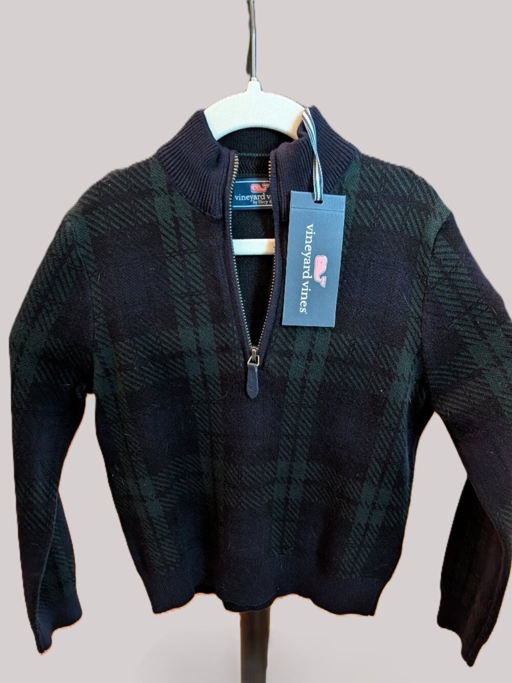 *NEW* Vineyard Vines Blackwatch Plaid Quarter Zip